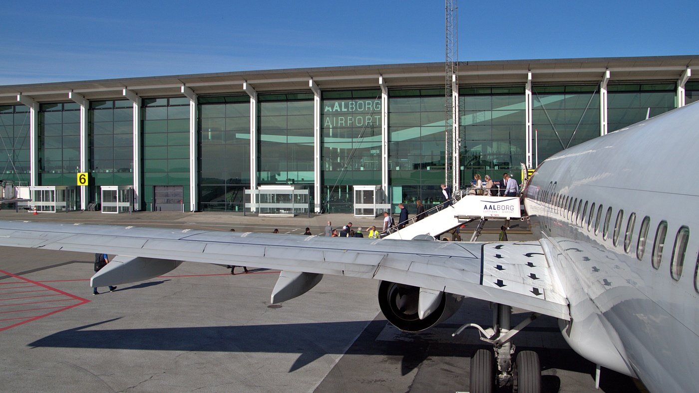 Norwegian passengers at Aalborg Airport